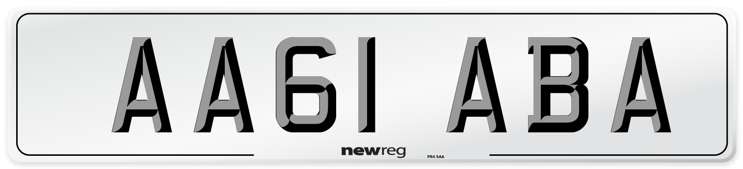 AA61 ABA Number Plate from New Reg